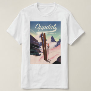 Oppdal norway ski poster. T-Shirt