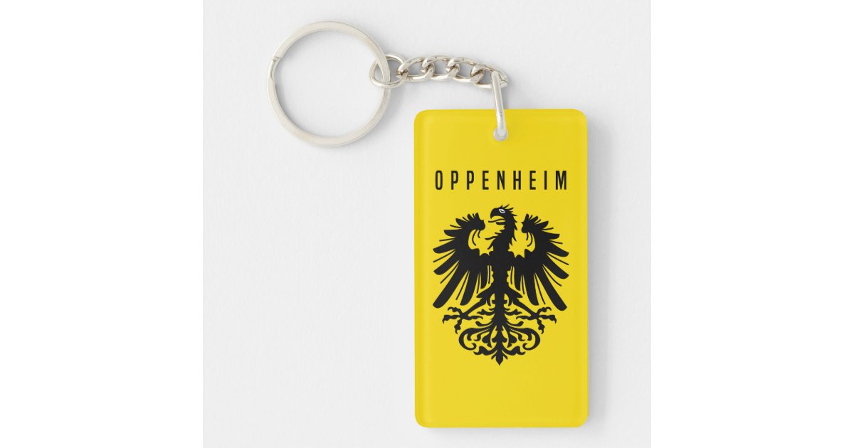 Oppenheim city emblem Germany symbol coat arms fla Keychain