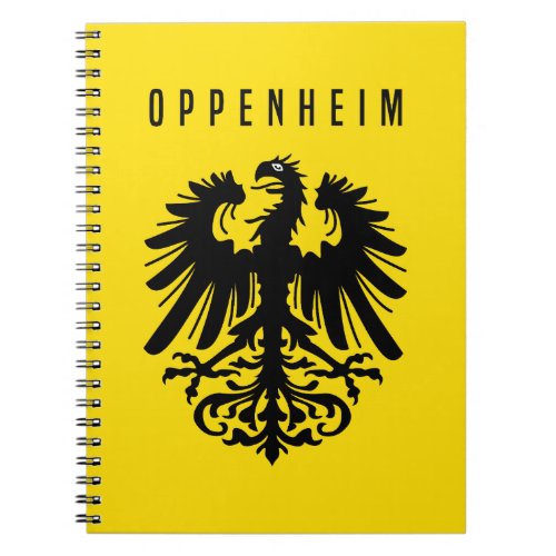 Oppenheim city emblem Germany symbol coat arms fla Notebook