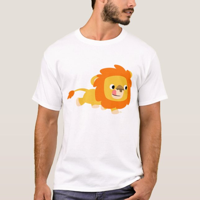 Opportunistic Cartoon Lion children T-shirt (Front)