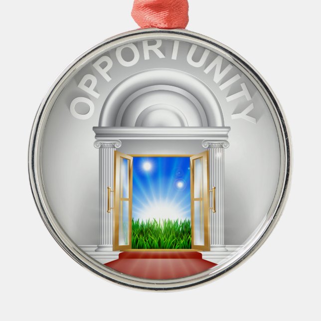 Opportunity Door Concept Metal Ornament (Front)