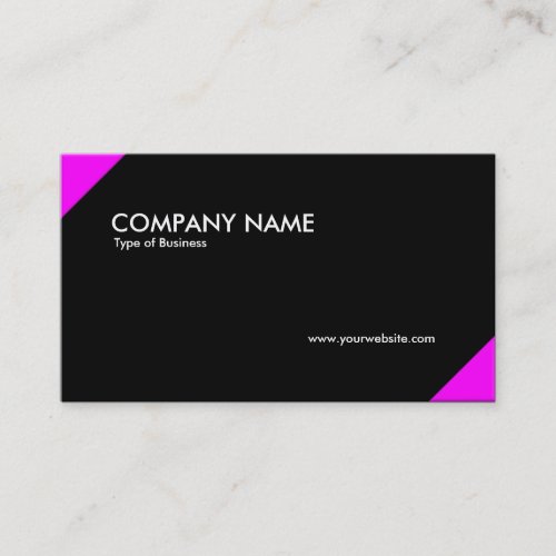 Opposing Corners _ Magenta and Black Business Card