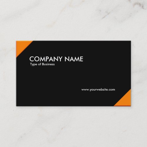 Opposing Corners _ Orange and Black Business Card