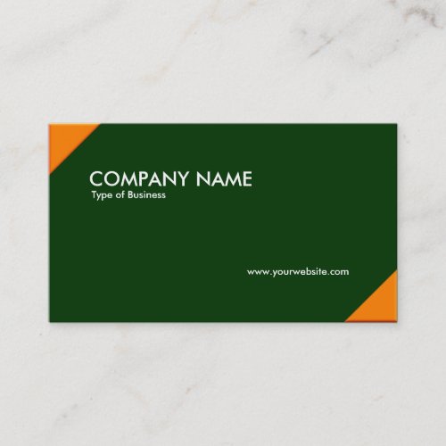 Opposing Corners _ Orange and Green 003300 Business Card