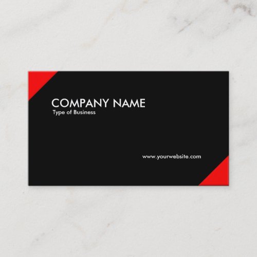 Opposing Corners _ Red and Black Business Card