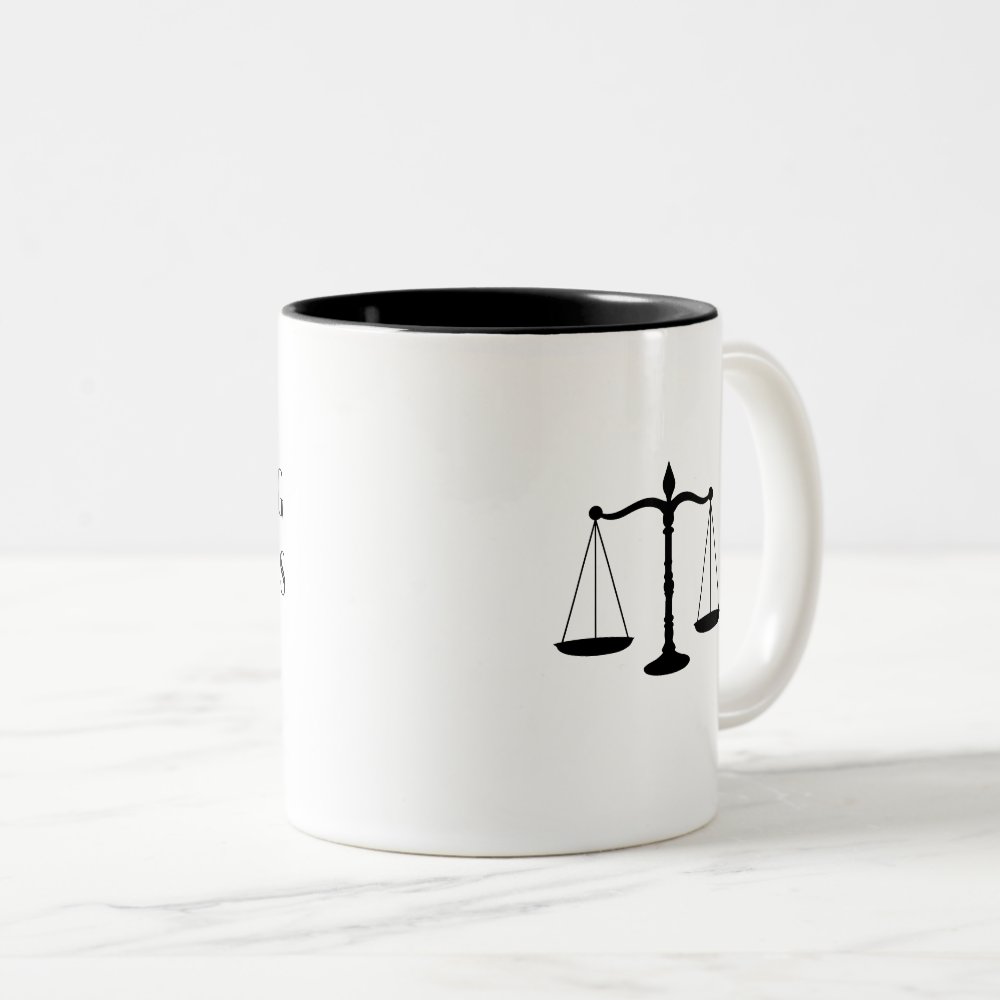 Discover Opposing Counsel's Tears Lawyer Gift Two-Tone Coffee Mug