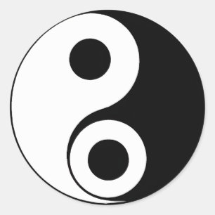Opposite Energies, Create Balance Yin Yang Classic Round Sticker