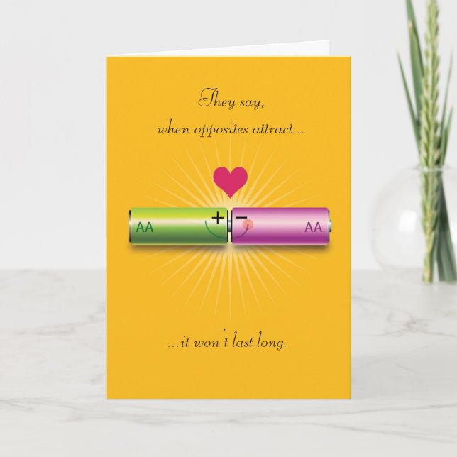 Opposites Attract Anniversary Card (Front)