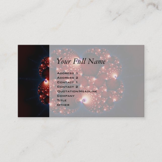 Opposites Attract - Fractal Art Business Card (Front)