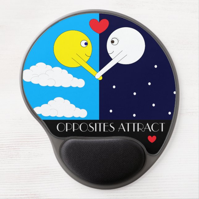 Opposites Attract - Sun & Moon: Gel Mouse Pad (Front)
