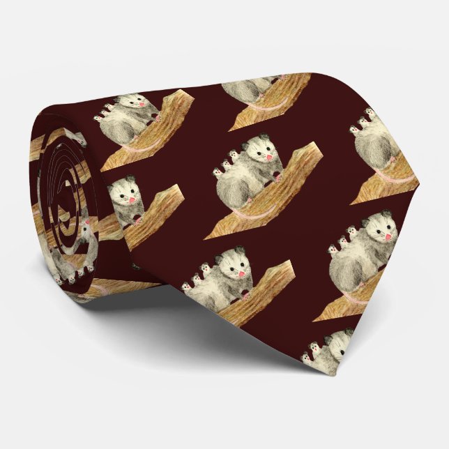 Oppossums Neck Tie (Rolled)