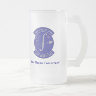 OPS Support, "We Shape Tomorrow" Frosted Glass Beer Mug