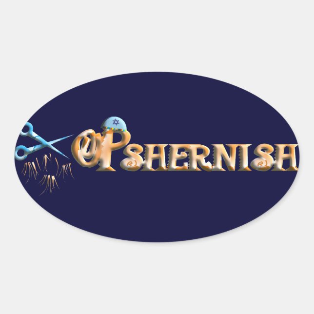 Opshernish Oval Sticker (Front)
