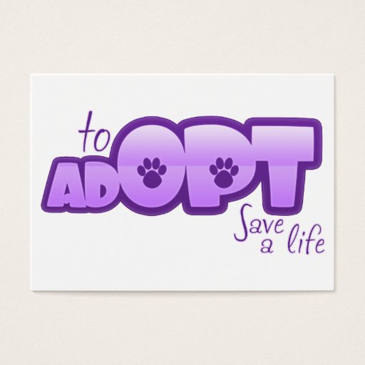 Customizable Opt To Adopt Business Card
