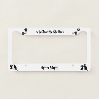 Opt to Adopt License Plate Frame