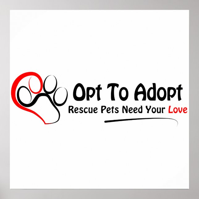 Opt To Adopt Poster (Front)
