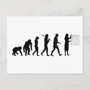 Optemetrist Optical Eye Doctor Evolution Eye Chart Postcard