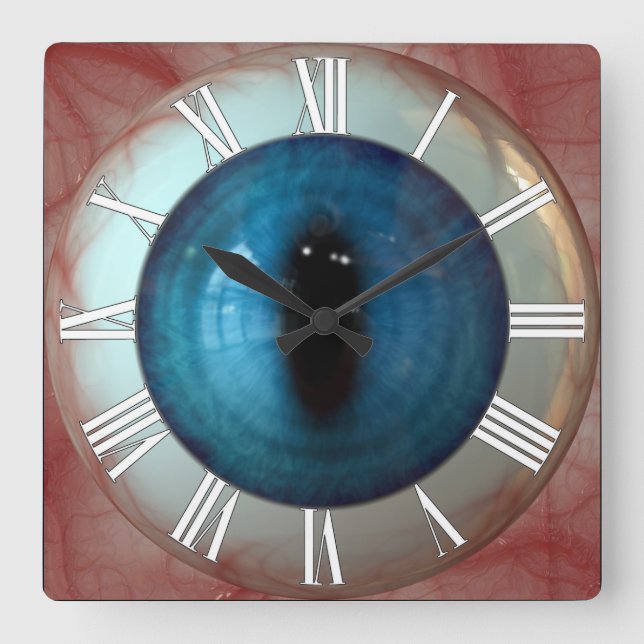 Opthalmologist Eye Doctor Weird Fun Blue Eye Clock (Front)