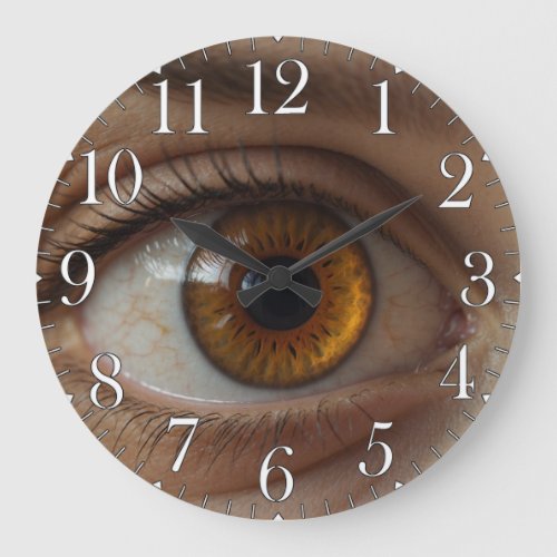 Opthalmologist Eye Doctor Weird Fun Hazel Eye Large Clock