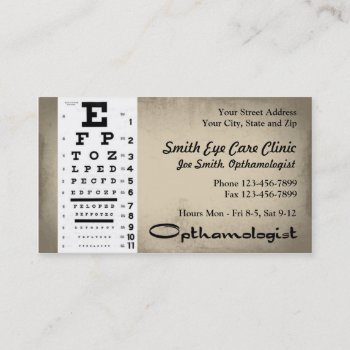 Opthamologist Business Card by Business_Creations at Zazzle