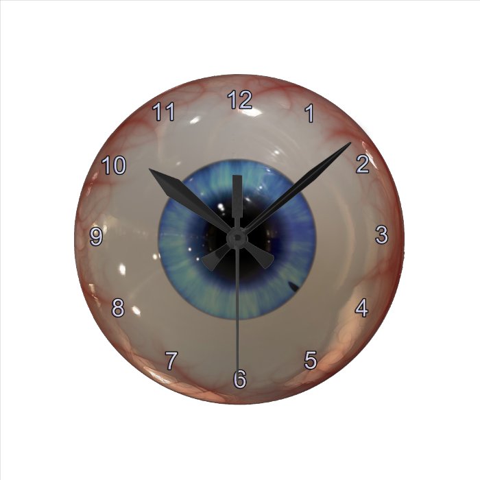 Opthamologist Eye Doctor Spooky Fun Blue Eye Clock