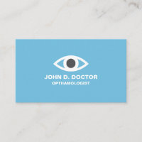 Opthamologist or optometrist blue business card
