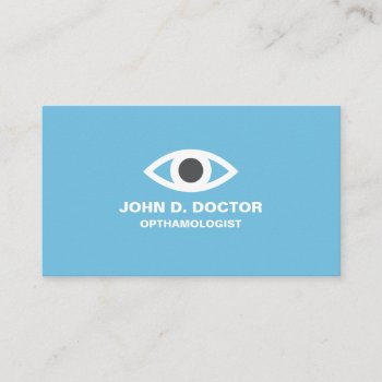 Opthamologist Or Optometrist Blue Business Card by TheStationeryShop at Zazzle