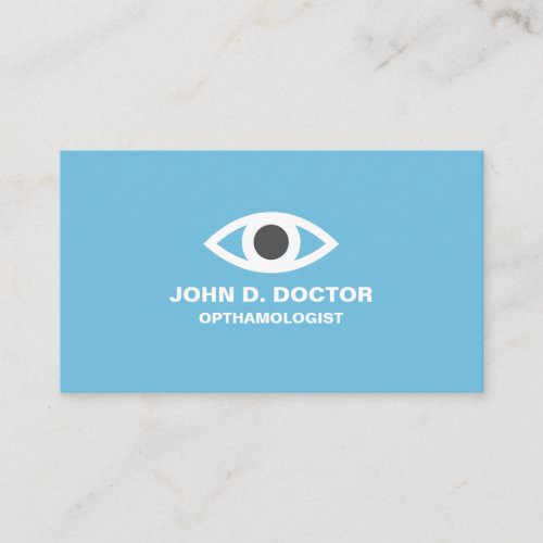 Opthamologist or optometrist blue business card