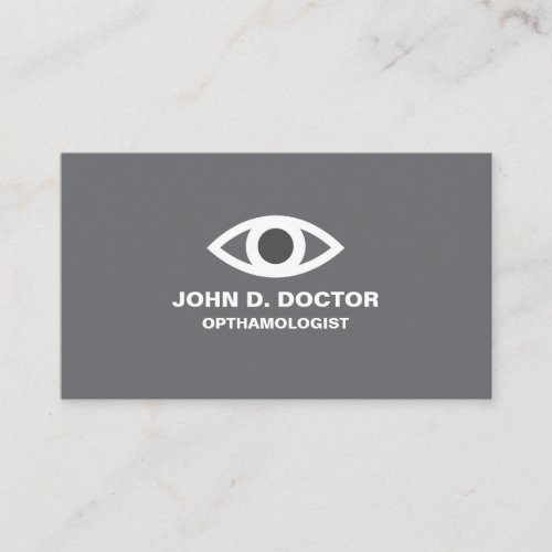 Opthamologist or optometrist gray business card