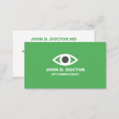 Opthamologist or optometrist green business card (Front/Back)