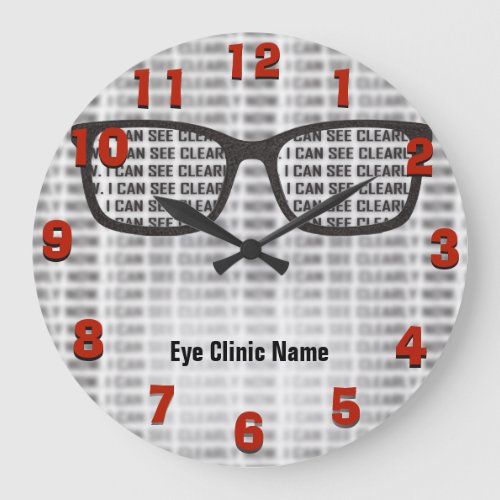 Opthamology Clinic Custom Large Clock