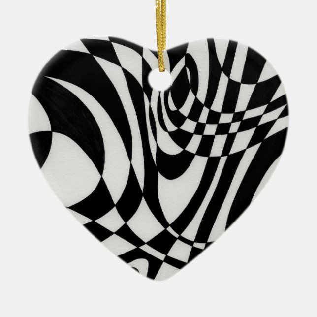 Optic #1b by Michael Moffa Ceramic Ornament (Front)