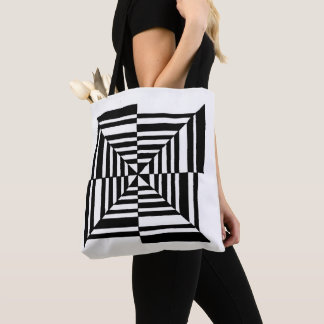Optic art tote bag