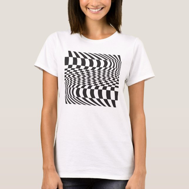 Optic Curve Grid T-Shirt (Front)