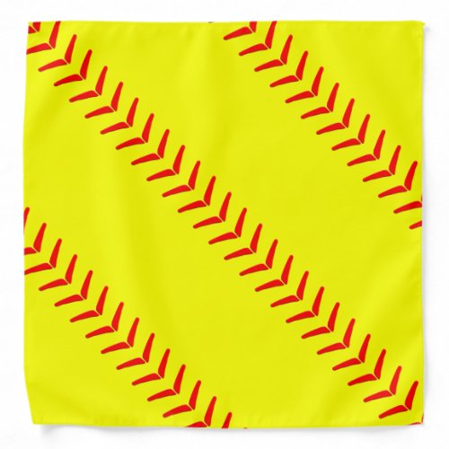 Optic Yellow Fastpitch Softball Seams Bandanna