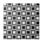 Optical 3d Chessboard Illusion Black White Grey Ceramic Tile at Zazzle