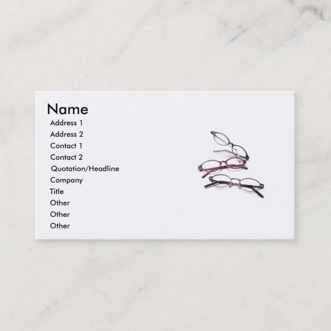 Optical Business Card (Front)