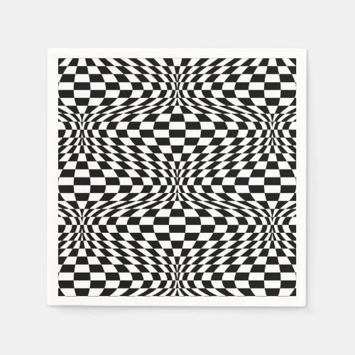 Optical Checkerboard Napkins