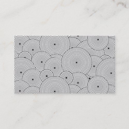 OPTICAL CIRCLES in BLACK &amp; WHITE Business Card