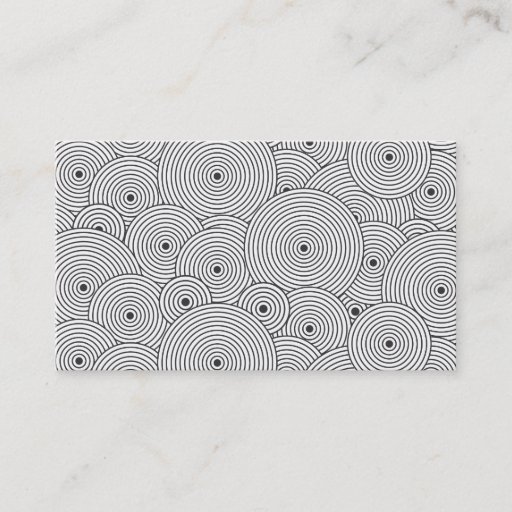 Customizable OPTICAL CIRCLES in BLACK &amp; WHITE Business Card
