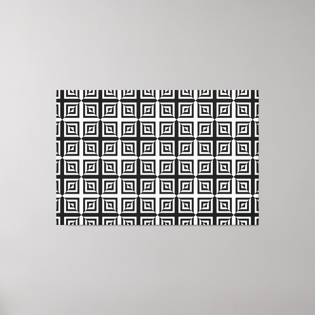 optical diamonds wrapped canvas print (Front)