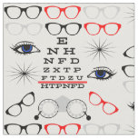 Optical Eye Chart Doctor Optician Pattern Fabric