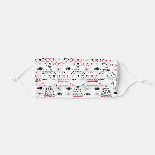 Optical Eye Chart Ophthalmologist Optician Pattern Adult Cloth Face Mask (Front, Folded)