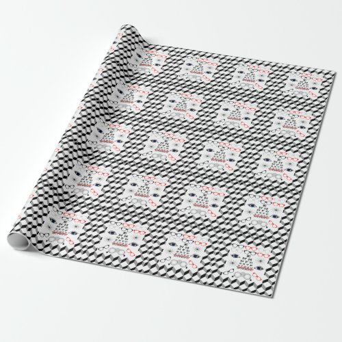 Optical Eye Chart Ophthalmologist Optician Pattern Wrapping Paper