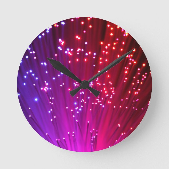 Optical Fibers Round Clock (Front)
