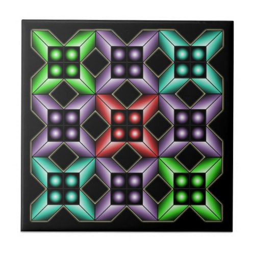 Optical illusion 1 ceramic tile