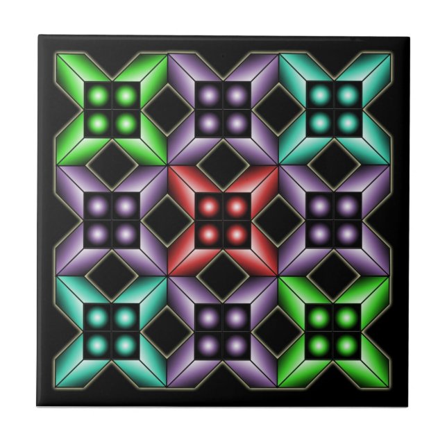 Optical illusion 1 ceramic tile (Front)