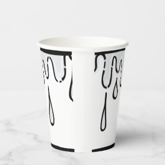 Optical Illusion 2D Comic Birthday Party Paper Cups | Zazzle