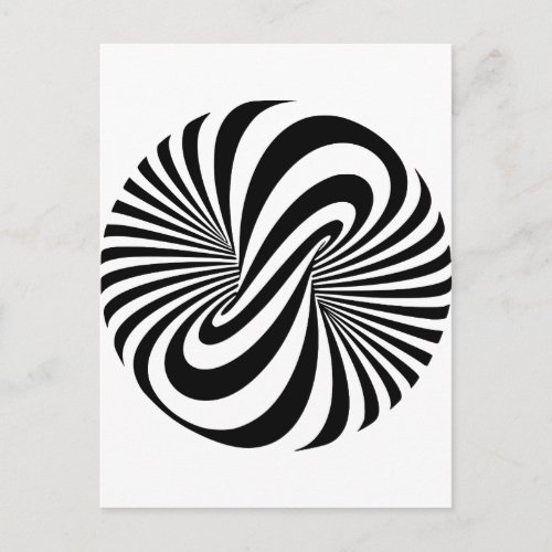 Optical Illusion 3D Spiral Postcard