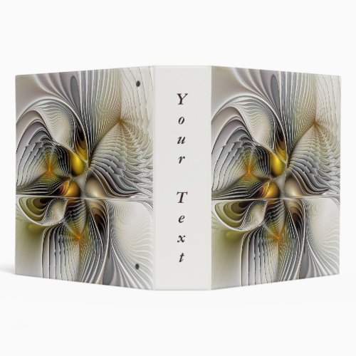 Optical Illusion Abstract 3D Fractal Depth Text 3 Ring Binder